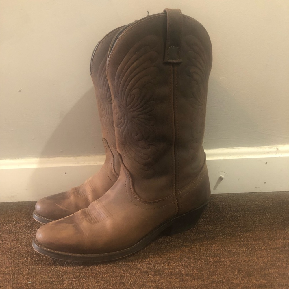 Masterson Boot Co. Womens Brown RB7440 Leather Western Cowboy Boots Shoe 9M